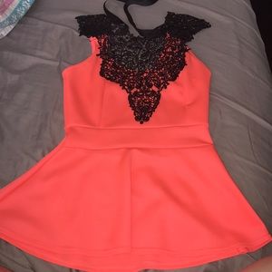 Bright Coral Blouse Sz Sm Great condition